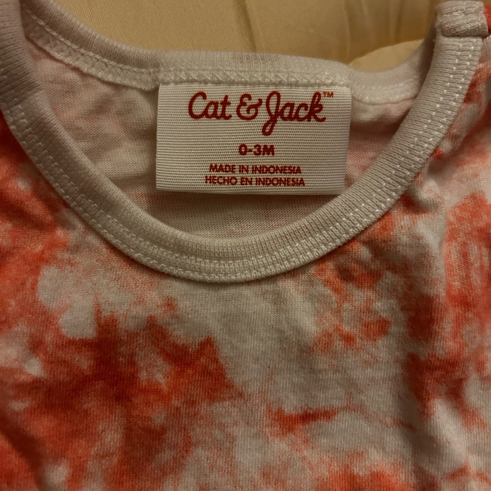 Cat & Jack Orange Tie-Dye Infant Bodysuit